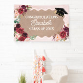 Graduation floral craft party banner 横断幕 (インサイチュ)