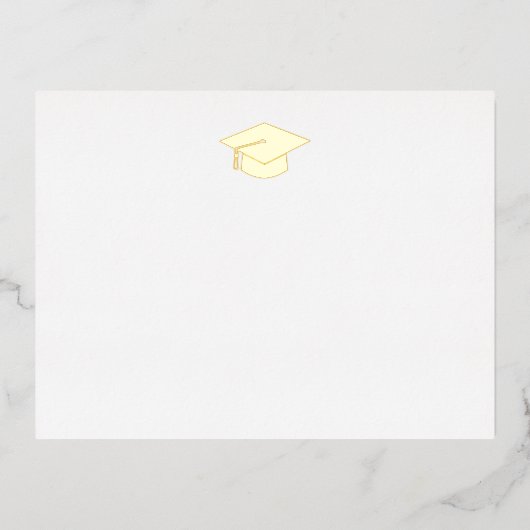 Graduation Foil notecard with envelope 箔招待状ポストカード (正面)