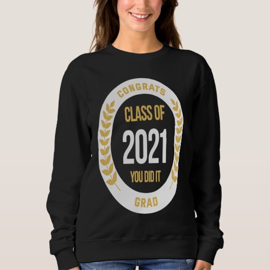 Graduation  For Her Him 2021 High School College M スウェットシャツ (正面)