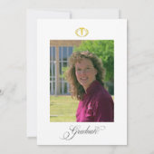 Graduation from Nursing School elegant medical 案内状 (裏面)