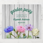 Graduation Garden Party スパークリングワインラベル (シングルラベル)