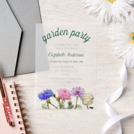 Graduation Garden Party ベラム紙招待状