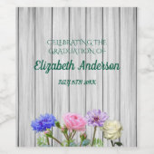 Graduation Garden Party ワインラベル (シングルラベル)