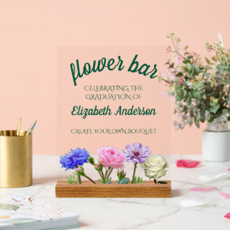 Graduation Garden Party Flower Bar アクリルサイン
