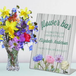 Graduation Garden Party Flower Bar 台座サイン