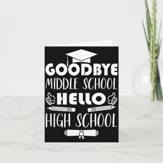 Graduation gift for a little girl going to middleG カード (正面)