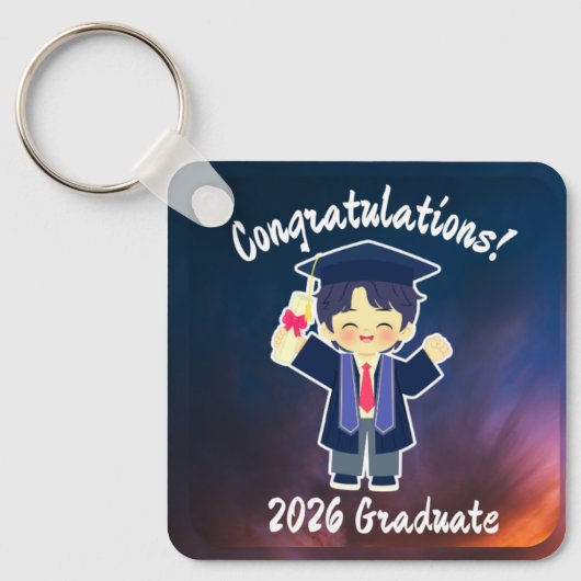 Graduation Gift for Boys Souvenir Token キーホルダー (正面)