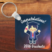 Graduation Gift for Boys Souvenir Token キーホルダー (正面)