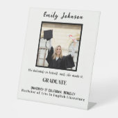 Graduation gift for Her, Graduation Photo Frame 台座サイン (正面)