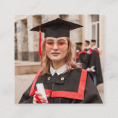 Graduation Gift QR Code with Photo on Front Enclos エンクロージャーカード (裏面)