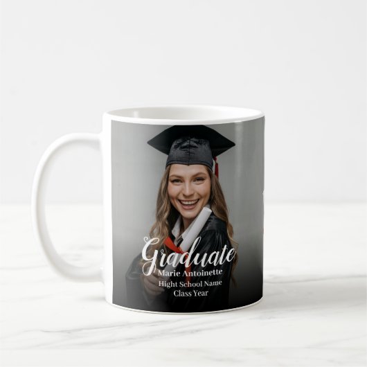 Graduation Gifts Class Graduate Photo コーヒーマグカップ (左)
