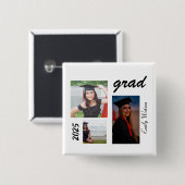 Graduation Grad 2025 personalized  缶バッジ (正面&裏面)