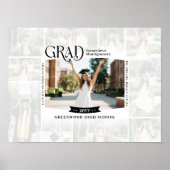 Graduation Guest Signing Grad Photo Keepsake Gift ポスター (正面)