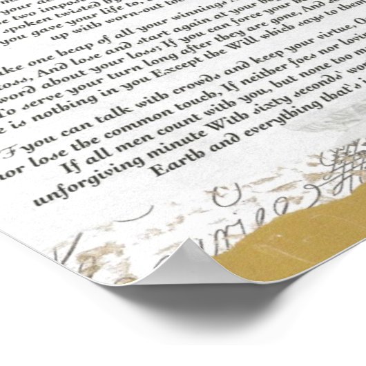 Graduation, IF Inspiring Poem by Rudyard Kipling ポスター (角)