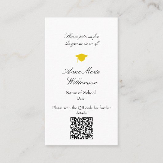 Graduation Invitation Enclosure Card 名刺 (正面)