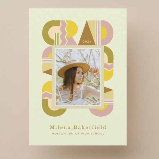 Graduation invitation photo announcement 2026 案内状