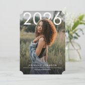 Graduation Invitation with 2 photos 招待状 (スタンド正面)