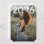 Graduation Invitation with 2 photos 招待状 (正面)