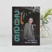 Graduation invitation with photo portrait 招待状 (スタンド正面)
