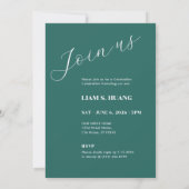 Graduation invitation with photo portrait 招待状 (裏面)