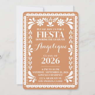 Graduation Invite Papel Picado Class of 2026 招待状