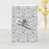 Graduation Judicial Text Word Cloud on White カード (黄色い花)