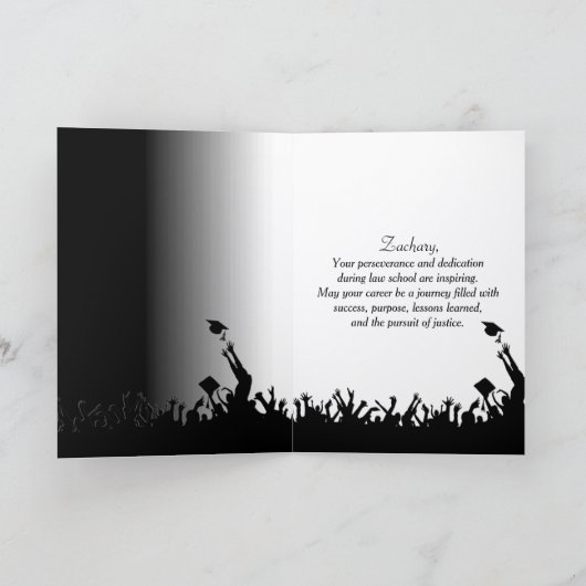 Graduation Judicial Text Word Cloud on White カード (内部)