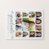 Graduation K–12 Modern Script Photo Collage White ジグソーパズル (横)