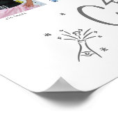 Graduation K–12 Photo Collage Gray Doodles White ポスター (角)