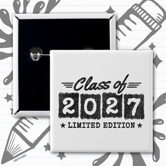 Graduation Limited Edition Senior Class of 2027 缶バッジ