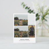 Graduation Minimal Photo Collage Thank You ポストカード (スタンド正面)