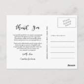 Graduation Minimal Photo Collage Thank You ポストカード (裏面)