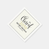 Graduation Modern Class Of Minimalist Golf Black スタンダードカクテルナプキン (角)