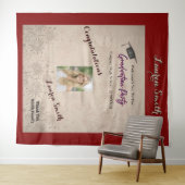 Graduation Modern Graduation Party Invitation タペストリー (インサイチュ(横))