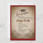 Graduation Modern Graduation Party Invitation 招待状 (正面)