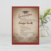 Graduation Modern Graduation Party Invitation 招待状 (スタンド正面)