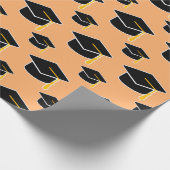 Graduation Mortarboard Silhouette Nursing Graduate ラッピングペーパー (角)