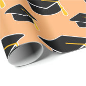 Graduation Mortarboard Silhouette Nursing Graduate ラッピングペーパー (ロールコーナー)