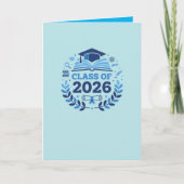 Graduation Motif Class of 2026 BlueTheme Blank カード (正面)