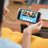 Graduation Multi Photo Blue Class Of 2023 QR Code 招待状