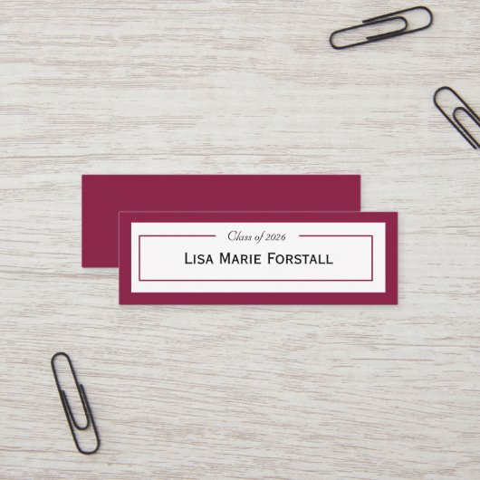Graduation Name Card スキニー名刺 (正面/裏面インサイチュ)
