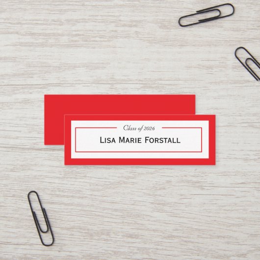 Graduation Name Card スキニー名刺 (正面/裏面インサイチュ)