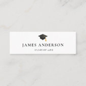 Graduation Name Card Classic Black and White  コーリングカード (正面)