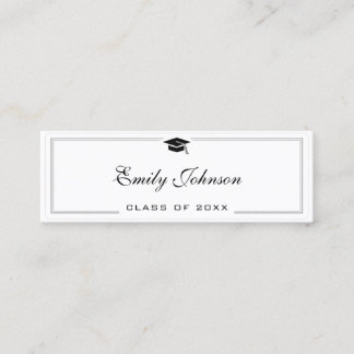 Graduation Name Card - Elegant Classic コーリングカード