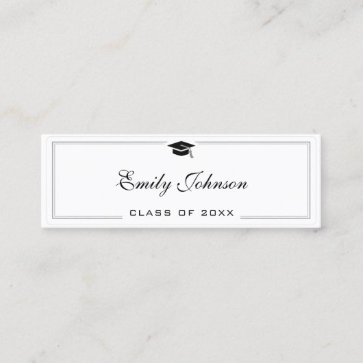 Graduation Name Card - Elegant Classic コーリングカード (正面)