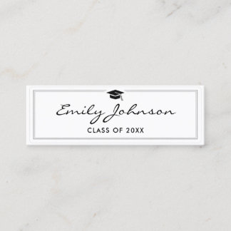 Graduation Name Card - Elegant Classic Insert Card コーリングカード