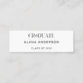 Graduation Name Card Modern Minimalist スキニー名刺 (正面)