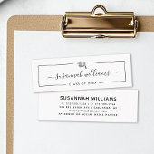 Graduation Name Card Modern Script Silver Cap コーリングカード