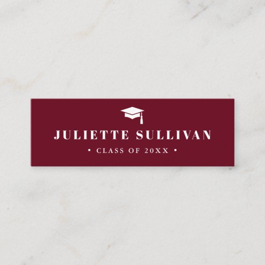 Graduation Name Card | Simple Type Insert Card スキニー名刺 (正面)