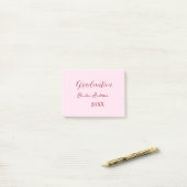 Graduation name class of 20XX mauve calligraphy co ポストイット (デスク上)